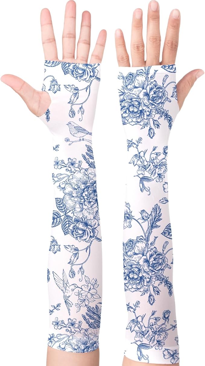 Gardening Sleeves Farm Sun Protection Arm Cooling Sleeves Thorn Proof Garden for Women Men with Thumb Hole