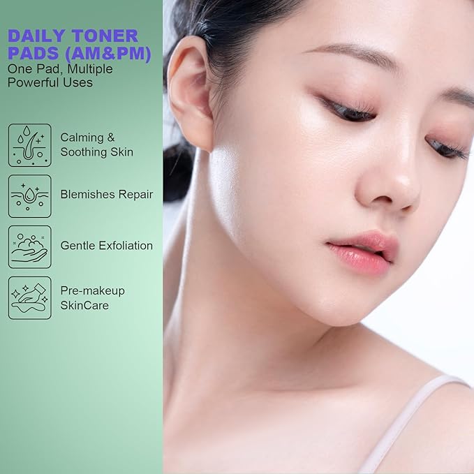 Madecassoside Toner Pads, Mild Exfoliating Pads, Calming Face Pad -Centella, Niacinamide, BHA Salicylic Acid for Soothe, Blemishes, Uneven Skin Tone, Dark Spots, Daily Skincare 125 Pad Christmas Gifts