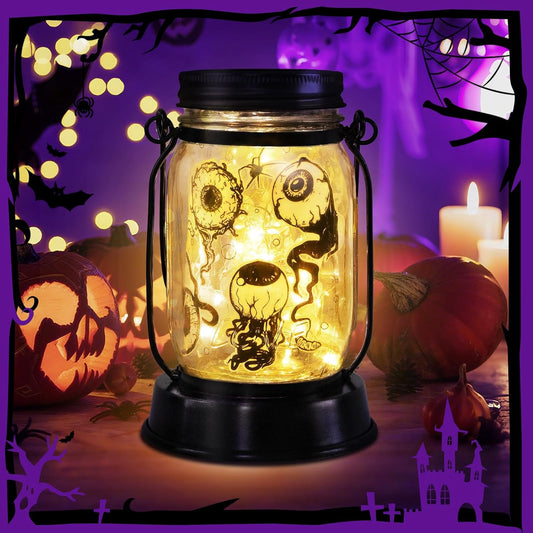 kyoryuger Halloween Decorations Halloween Decor Eyeballs Solar Lanterns Eyeball Decorations Outdoor Lights Solar Garden for Yard, Patio,Backyard,Porch Torches Light