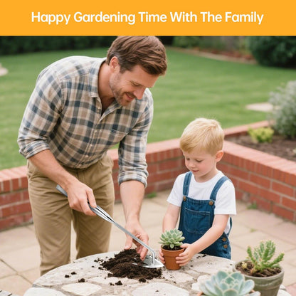 Manual Weed Remover Tool for Lawn and Garden, Heavy-Duty Weed Puller Tool 3-Tooth with Ergonomic Handle, Uprooting Weeding Tool for Gardening Backyard Farm