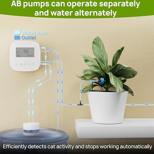 Automatic Drip Irrigation System, Plant Watering Devices with Timer, Plant Watering Devices for 20 Potted Plants, Indoor Outdoor Garden, Raised Beds, Greenhouse& Compatible with Alexa