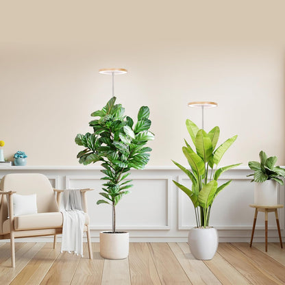 LBW Plant Grow Light Bamboo Plants Grow Lights for Indoor Full Spectrum LED Plant Grow Light, 4/8/12H Recurring Timer