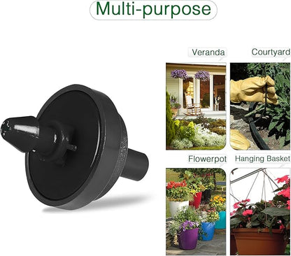 1 GPH Irrigation Drippers & Drip Emitters Maintain Constant Flow, 1 GPH Pressure Compensating Drippers, 1 GPH Inline Drippers & Drip Irrigation Emitters, 50 Per Bag, Black