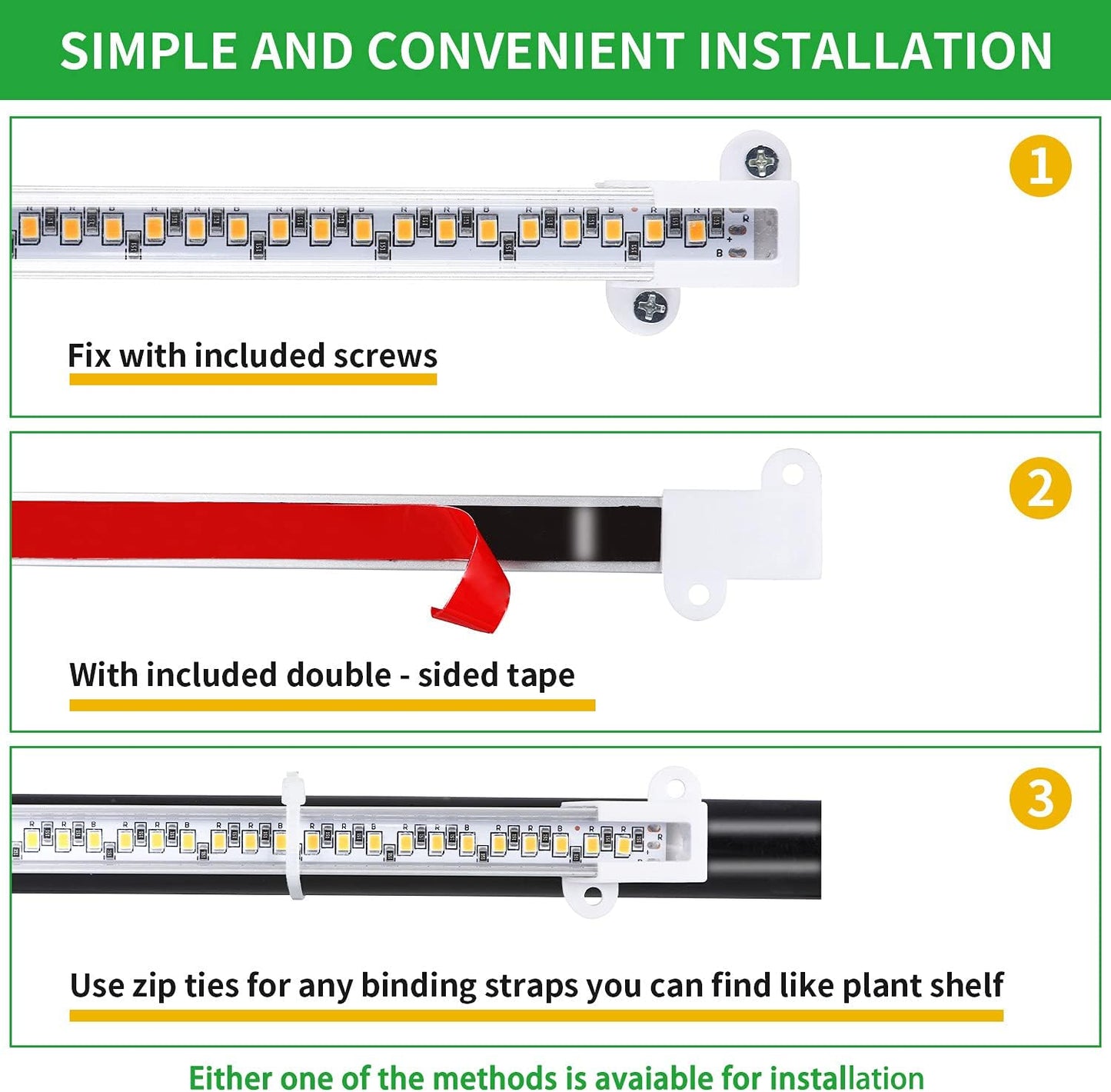 Plant Lights for Indoor Plants, Full Spectrum Growing Lamps for Indoor Plants, Auto On & Off Timer, 10 Dimmable Levels Grow Light Strip for Hydroponic Succulent Seedling (2 Strips x 2pcs)