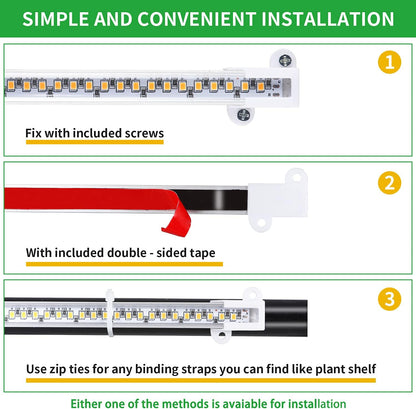 Plant Lights for Indoor Plants, Full Spectrum Growing Lamps for Indoor Plants, Auto On & Off Timer, 10 Dimmable Levels Grow Light Strip for Hydroponic Succulent Seedling (2 Strips x 2pcs)