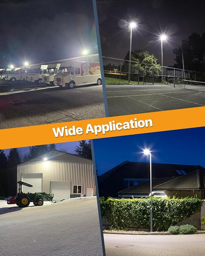 Parking Lot Lights 200W 30,000LM Slip Fitter Led Street Pole Light with Dusk-to-Dawn Photocell 5000K 100-277V IP65 Waterproof Outdoor Commercial Area Lighting for Parking Lot, Roadways 3PACK