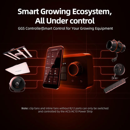 Spider Farmer GGS Controller Kits, Smart Environmental Controller, Temp Humid Light Sensor and Adapter, Ideal for Indoor Grow Cycle System Auto Management