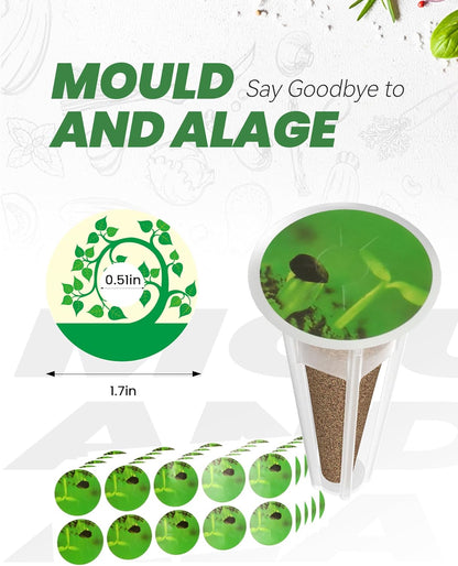 RAINPOINT 52 Pack Grow Sponges for Hydroponics - Hydroponic Sponges for Aerogarden and All Brand - with 52 PCS Grow Spongesn, 52 PCS Light-Blocking Paper, 1 PCS Tweezers