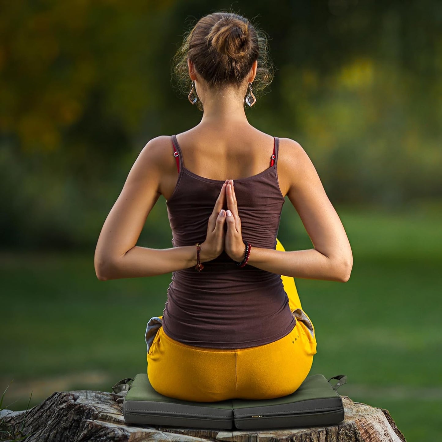 KI Store Garden Kneeling Pad Memory Form Knee Cushions for Gardening Extra Thick Knee Pad Water Resistant Prayer Pillow for Work Yoga Physical Therapy Olive Green