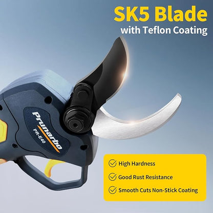 Electric Pruning Shears Cordless 40mm 1.6'' Cutting Diameter 2×2Ah Batteries, Compatible with Makita 18V Battery Powered Pruner Electric Secateurs Branch Cutter Professional for Tree Trimming