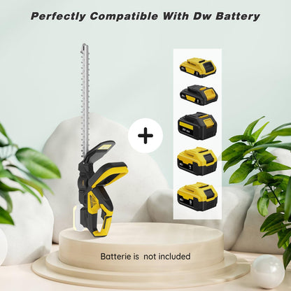 Hedge Trimmer for Dw 20V Battery,Hedge Trimmer Cordless with 22'' Dual-Action Blade and 3/5'' Cutting Capacity,1600RPM& Safety Lock (Battery Not Included)