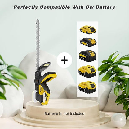 Hedge Trimmer for Dw 20V Battery,Hedge Trimmer Cordless with 22'' Dual-Action Blade and 3/5'' Cutting Capacity,1600RPM& Safety Lock (Battery Not Included)