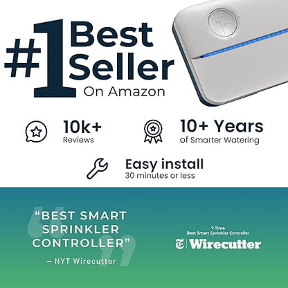 Rachio WiFi Smart Sprinkler Controller (16-Zone Irrigation Remote Control) – App-Based Scheduling, Local Weather Intelligence, Rain Skips, Easy DIY Install