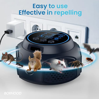 2 Pack Ultrasonic Pest Repellent Plug in, Indoor Pest Rodent Control for Mouse Mice Rat Squirrel Bat Roach Spider Ant Bug, Electronic Repelling Device Mouse Traps