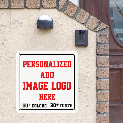 Custom Signs Outdoor，12x12inch Personalized Metal Parking Signs For Business,Intersection Signs,Road Signs,Outdoor Garden Signs,Workplace,Office,Home,Hazard Decorative Signs.