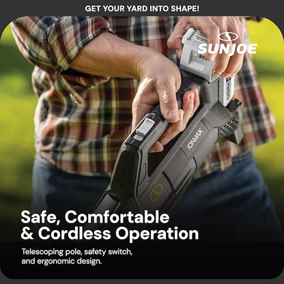 Sun Joe 24V IONMAX Cordless Leaf Blower, Grass and Hedge Trimmer Outdoor Garden Combo Power Tool Kit with Batteries and Charger, 24V-GT4MAX-LTE