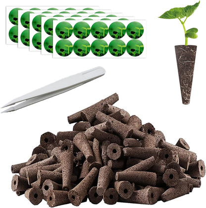 100pcs Seed Pod Kit for Aerogarden, Grow Anything Kit with 50pcs Grow Sponges, 50pcs Pods Labels, Hydroponics Pods Replacement Compatible with Hydroponics Growing System from All Brands