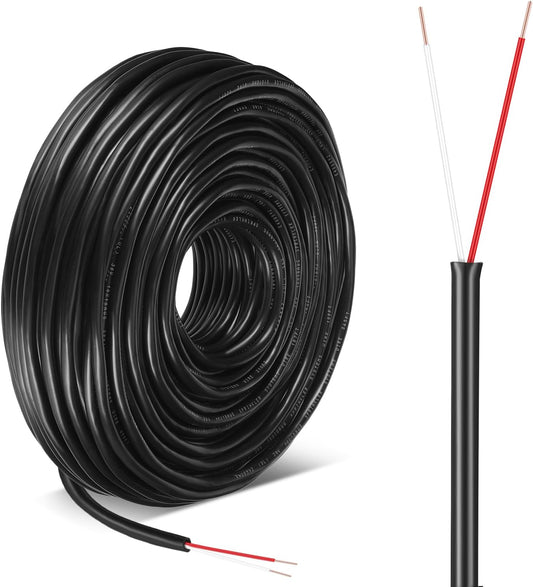 Hoolerry Solid Sprinkler System Wire 18 Gauge Irrigation Wire with UV Resistant PVC Jacket Sprinkler Cable for Underground Irrigation Field Central Control System 30v Ul Listed(18/2, 250 Ft)