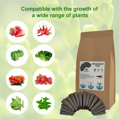 Grow Sponges, Starter Pods Compatible with Aero Garden,Refill Pods for Hydroponic Growing System (30pcs Sponges)