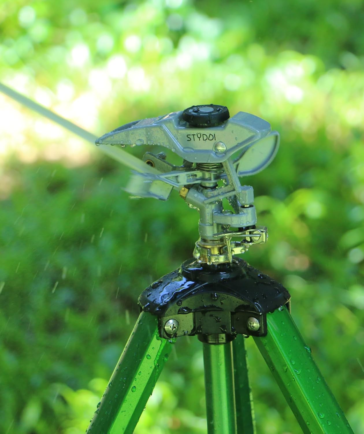 STYDDI Metal Impact Sprinkler Head, Zinc-Alloy Pulsating Water Sprinkler Head with 1/2" NPT Thread, Metal Adjustable Circle Pattern Impulse Sprinkler Head for Lawn, Yard, Garden, 20' - 43' Spray Radiu