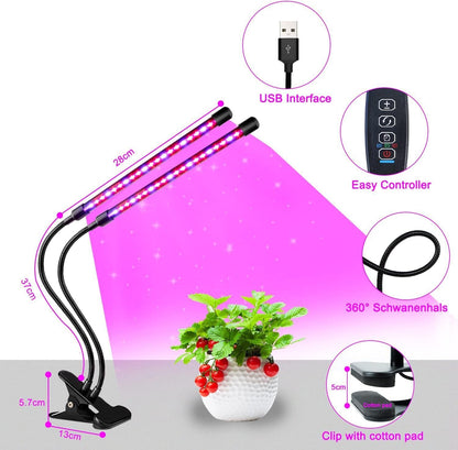 Plant Lamp LED, Full Spectrum Grow Lamps for Plants, 6000K Plant Light for Indoor Plants, Plant Light, Grow Light with 5-Stage Dimmable, 3/6/12H Auto Timer
