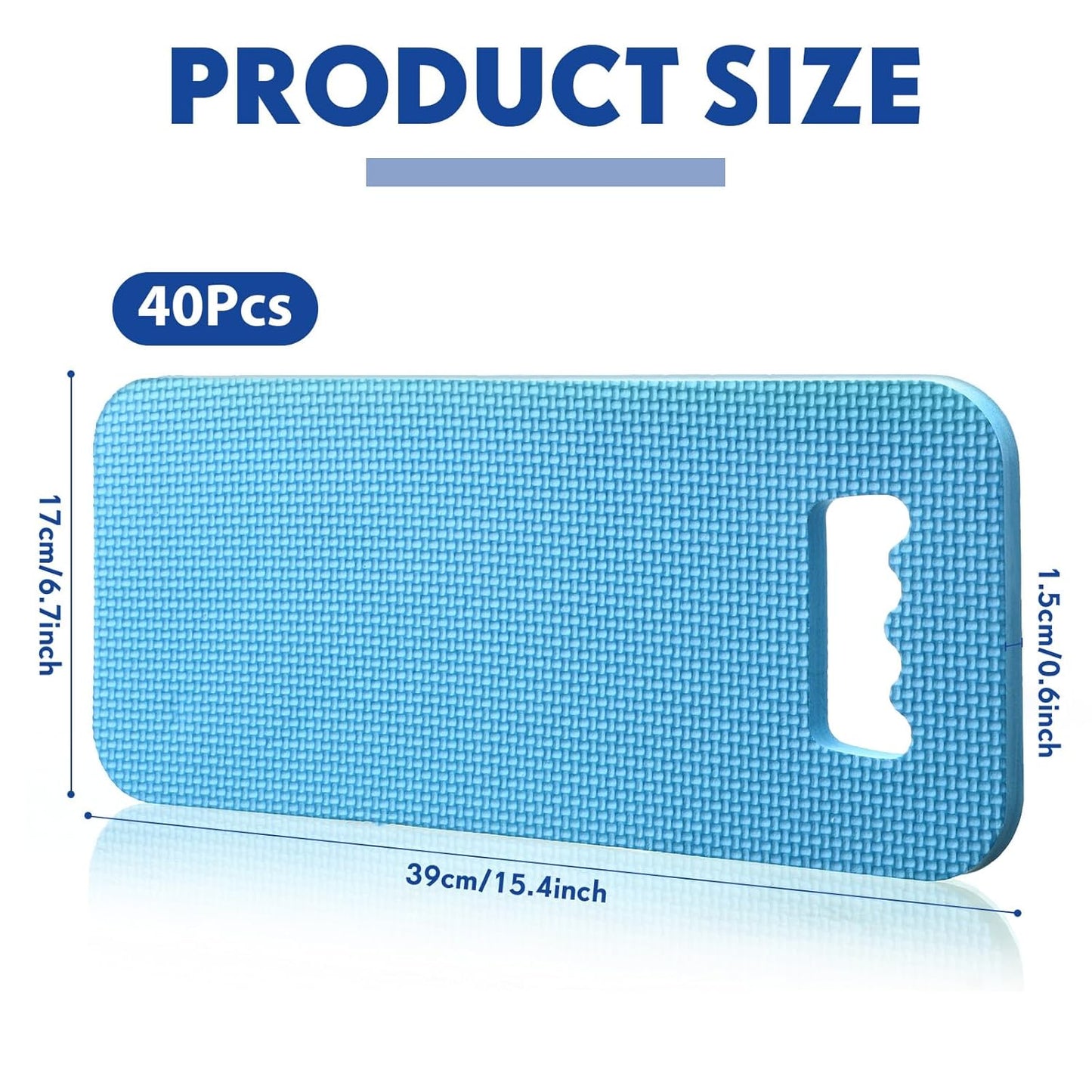 Riakrum 40 Pcs Garden Kneeling Pad Garden Knee Pads Thick Foam Knee Mat Waterproof Knee Cushions for Kneeling Multi Functional Kneeler for Praying, Gardening, Baby Bath, Yoga, 15.4 x 6.7 Inch