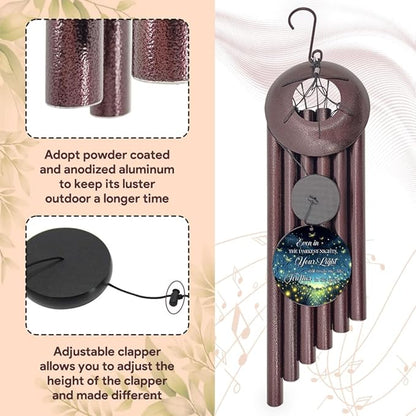 Personalized Sympathy Wind Chimes, 36inch Customized Wind Chime, Memorial Gifts for Loss of Loved One, Wind Chimes in Loving Memory of Dad/Mom, Condolences Gifts for Funeral