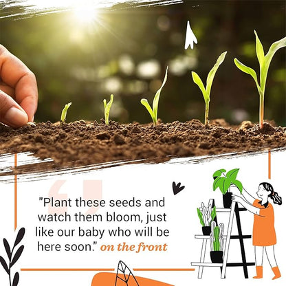 BENTLEY SEED CO. Oh Baby Flower Seeds Packets - Girl/Boy Baby Shower Favors - Pre-Filled, 25 Wildflower Seed Packs for Favor - Eco-Friendly Gift & Babys Guest Giveaways - Non-GMO Seeds - Pink