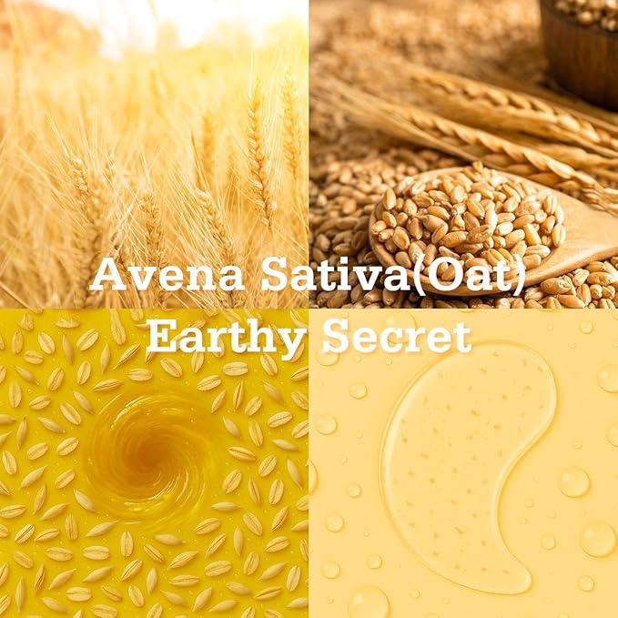 Oat Hydrogel Under Eye Patches for Sensitive Skin 28 Pairs 5 Minute Soothing Hydrating Eye Pads with Oat and Honey Gentle Eye Care Mask for Dry Tired Eyes Ophthalmologist Tested