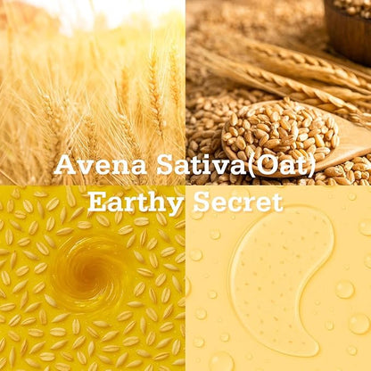 Oat Hydrogel Under Eye Patches for Sensitive Skin 28 Pairs 5 Minute Soothing Hydrating Eye Pads with Oat and Honey Gentle Eye Care Mask for Dry Tired Eyes Ophthalmologist Tested