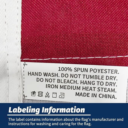 American Flag for Outside 5x8 FT, Deluxe Heavy Duty Spun Polyster, TearProof and Waterproof Super Tough Series, All Weather High Wind USA US Flag with Embroidered Stars, Sewn Stripes, Brass Grommets