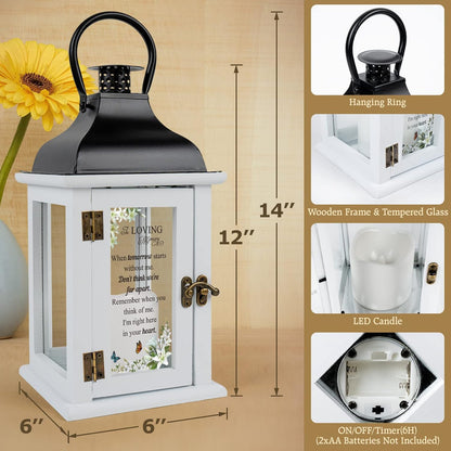 Memorial Lantern - Bereavement Sympathy Gifts for Loss of Loved One Memorial Gifts for Loss of Mother Loss of Father Remembrance Gifts