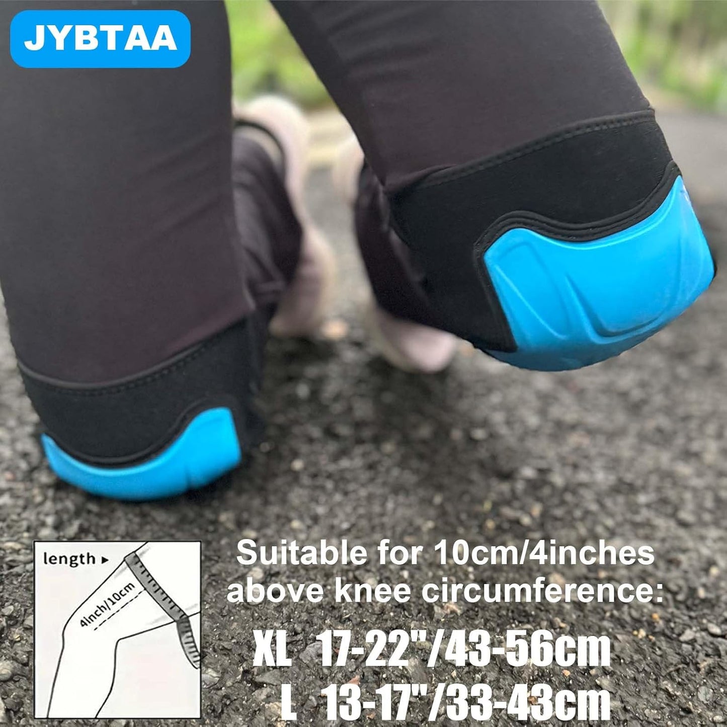 Working Knee Pads for Men & Women, Soft Shell Padded Knee Pad for Gardener Carpenter Construction Worker, Protect Your Knee Safety, Tough & Durable, Perfect for Warehouse Retail Work, Blue XL (1 Pair)