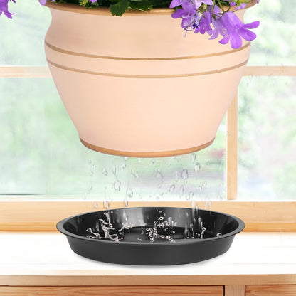 12Pack Plant Saucer - 8 10 12 Inch Plant Tray Round Plastic Plant Drip Trays for Indoor Outdoor Garden Plants, Collects Flower Pot Drainage and Excess Water