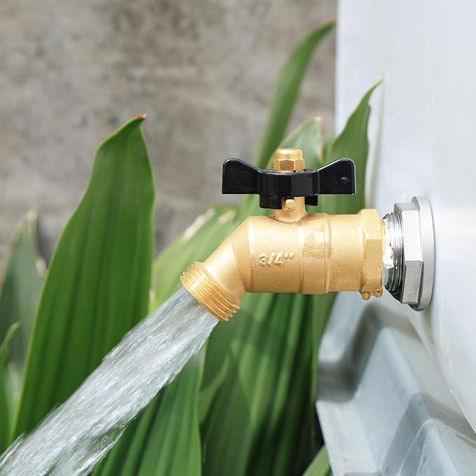 UNWAVER Garden Hose Full Flow Faucets Heavy Brass Bibb 3/4" Male NPT inlet Connection with 3/4" Male GHT water hose outlet (Butterfly Handle 1PCS)