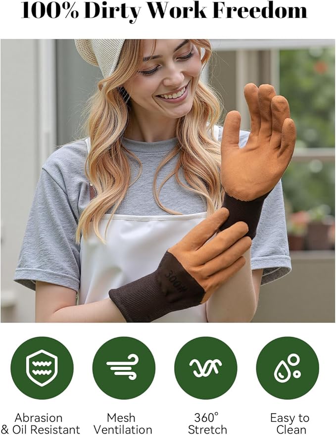 VerdantVibes 9-Piece Garden Tool Set - Heavy Duty Gardening Hand Tools with Ergonomic Non-Slip Grips, Rust-Resistant Shovel, Trowel, Rake, Pruner & Storage Bag - Ideal Gardening Gifts for Women