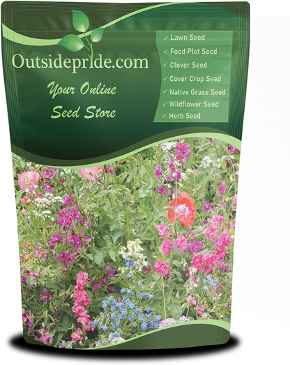 Outsidepride Partial Shade Wild Flower Seed Mix for All States - 1/4 lb. Premium Blend of Annual & Perennial Wildflowers, Perfect for Partial Shade Areas, & Outdoor Planting for Gardens & Lawns