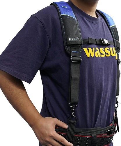 KUNN Pro Tool Belt Suspenders Padded - Durable,Comfort and Adjustable