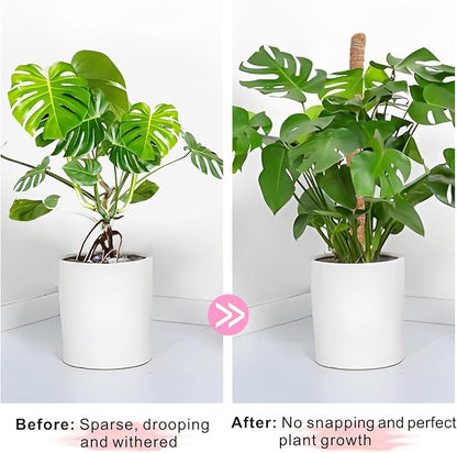 GUIDOT 2 Pack Moss Pole Monstera Plant Support with Repotting Mat, 28 Inch Plant Support Stakes, Plant Sticks Support Tall for Indoor Potted Climbing Plants, Pothos, Philodendron
