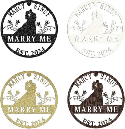 Personalized Wedding Gifts | Custom Metal Signs| Couples Gift for Her | Wedding Date Sign | Engagement Gift | Anniversary Gift | Bridal Shower Gift | Wedding Anniversary Gift | Metal Art