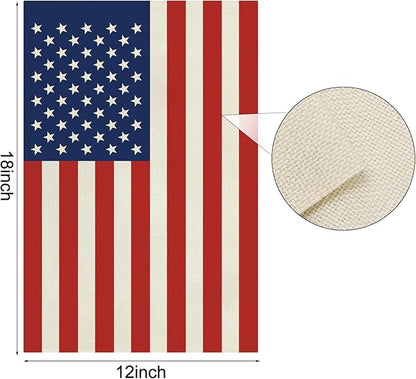 HOOSUN 12" x 18" American Flags Garden Flag,Small American Flags for Outside Patriotic Decorations,Double Sided Patriotic USA Yard Flag Veterans Day Decorations for Garden,Yard,Lawn(No Flagpole)