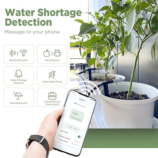 LetPot Automatic Watering System for Potted Plants, Wi-Fi Drip Irrigation Kit System, Smart Plant Watering Devices for Indoor Outdoor
