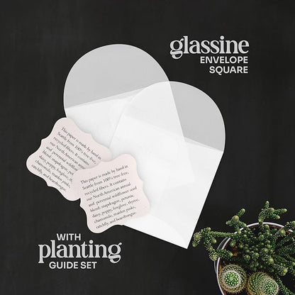 Wildflower Seed Paper - Set of 24 Mixed Heart-Shaped with Envelopes and Planting Instruction, Writable & Plantable Gift for Moms and Plant Lovers, Ideal for Wedding, Memorial, Baby Showers