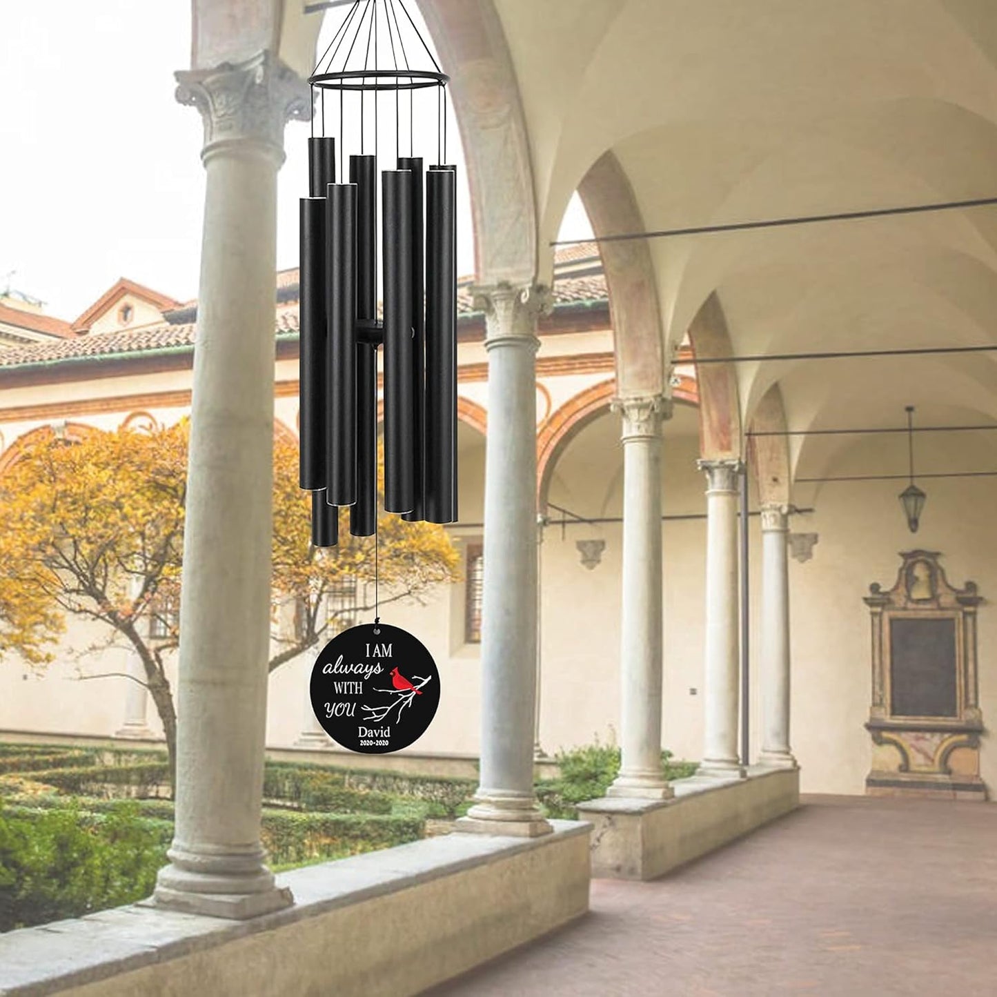 Personalized 36" Healing Memorial Wind Chimes for Outside, Bereavement Gift of Comfort for Loss of Mother, Father or Husband, A Soothing Remembrance for Your Garden and Patio