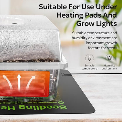 MIXC 10 Packs Seed Starter Tray Seed Starter Kit with Humidity Dome (120 Cells Total Tray) Seed Starting Trays Plant Starter Kit and Base Mini Greenhouse Germination Kit for Seeds Growing Starting