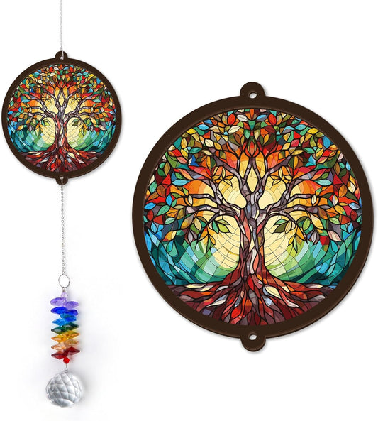 Memorial Suncatcher - Tree of Life Ornament - Sympathy Gift for Loss of Loved One - Bereavement Gifts - Condolence Gift - Memorial Rainbow Maker - Remembrance Ornament - Funeral Keepsake