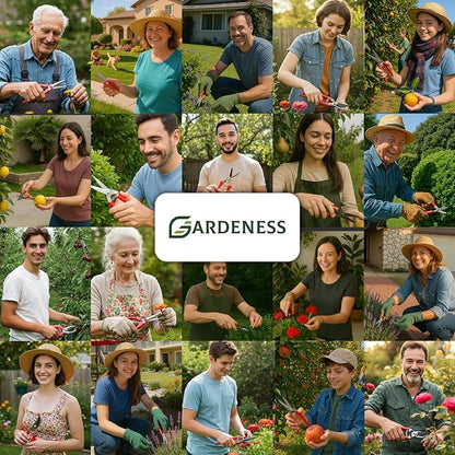 Gardeness 12 PCS Straight SK5 Steel Pruning Shear Garden Scissor Flower Leaf Trimmer Floral Fruits Picking Ultra Sharp Gardening Snips Bonsai Cutter Durable Effort-saving Clippers, Hand Pruners