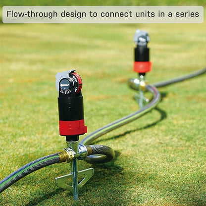 Eden 94143 Multi-Pattern Sprinkler Plus One-Direction Misting System with Metal Sprike Set; Gear Drive, Heavy Duty, Gardening Watering System, Garden&Lawns, 5 Pattern, Coverage up to 3737sq.ft