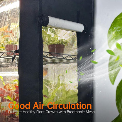 Bstrip Indoor Greenhouse with Grow Light, Plant Stand with 4 Pack 24W Full Spectrum Plant Lights , Plant Shelf with Tent for Indoor Plant, Seed Starting, Seed Tray, 29.5"x13.8"x59"