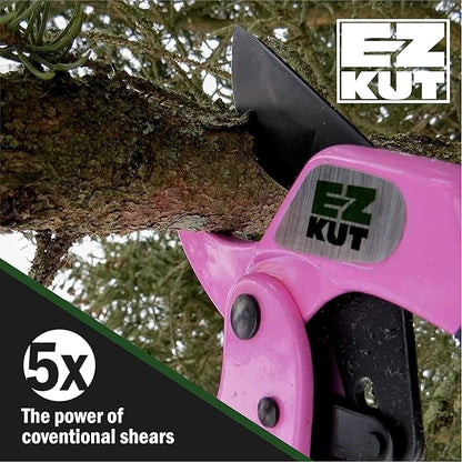 EZ Kut Heavy Duty Pruners Ratchet Hand Pruner with Ratcheting Action Great Garden Hand Tool Clippers Gardening pruners arthritis tools Ratcheting Anvil Hand Pruner Pruning Shears Heavy Duty Since 1988